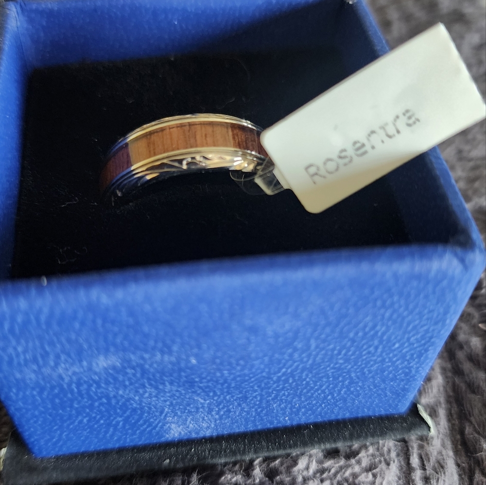 Larson Jewelers Titanium Men's Rings w/Wood Inlay - Picture 2 of 16